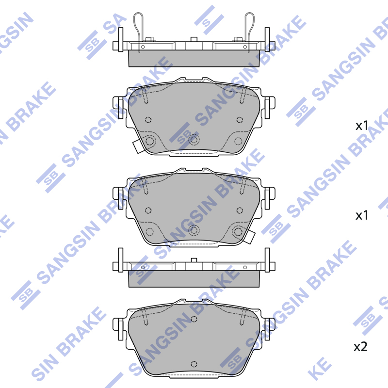 Передние тормозные колодки Sangsin SP2860
