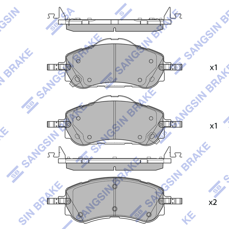 Передние тормозные колодки Sangsin SP2863