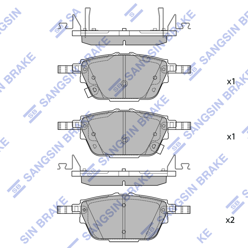 Передние тормозные колодки Sangsin SP2864