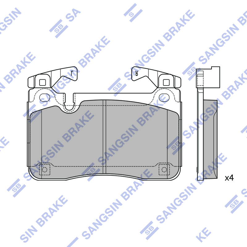 Передние тормозные колодки Sangsin SP2867A