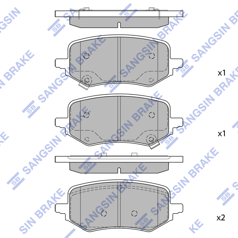 Передние тормозные колодки Sangsin SP2869