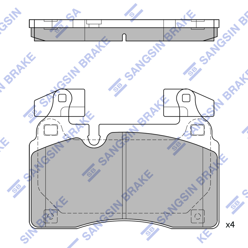 Передние тормозные колодки Sangsin SP2874