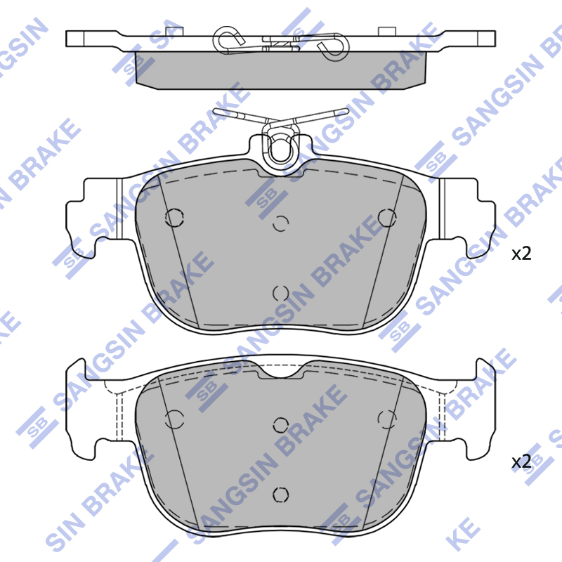 Передние тормозные колодки Sangsin SP2878