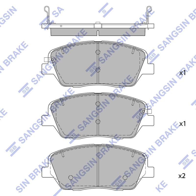 Передние тормозные колодки Sangsin SP2882