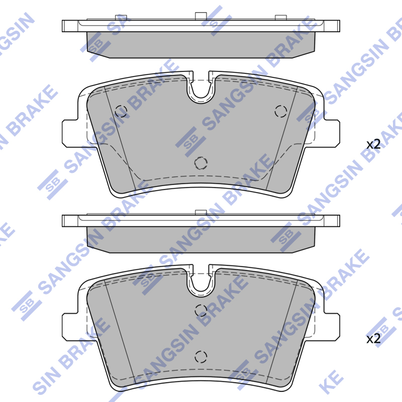 Передние тормозные колодки Sangsin SP2885