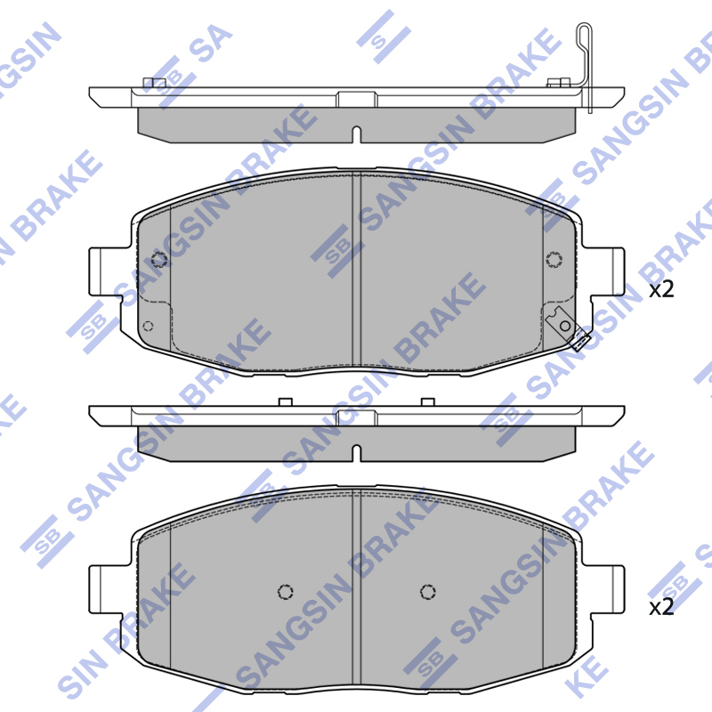 Передние тормозные колодки Sangsin SP2890