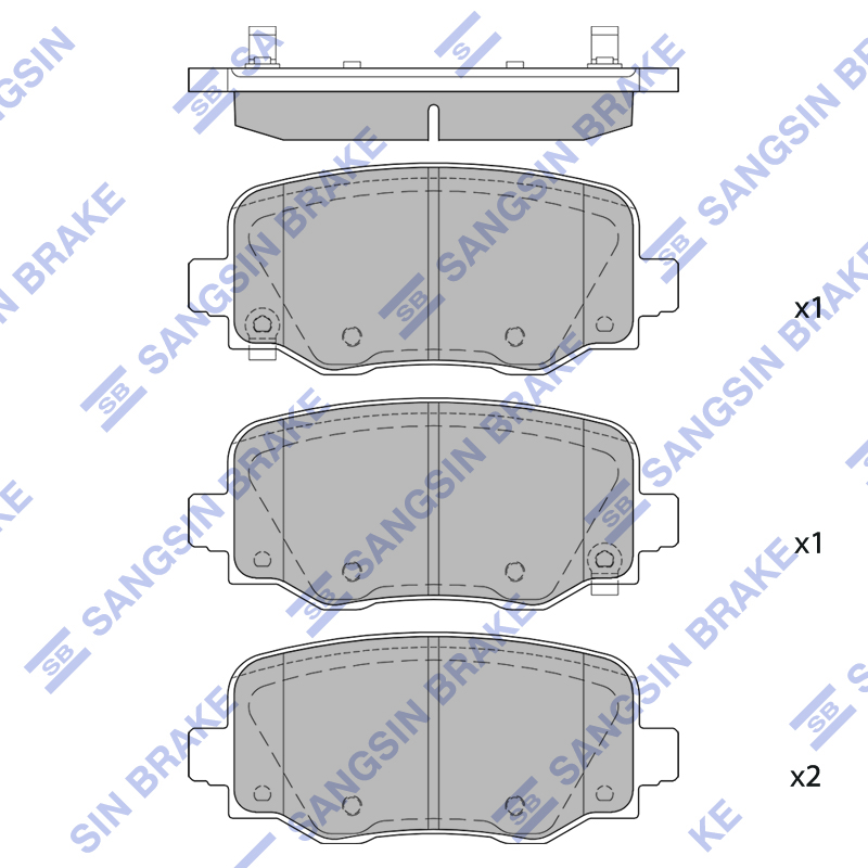 Передние тормозные колодки Sangsin SP2892