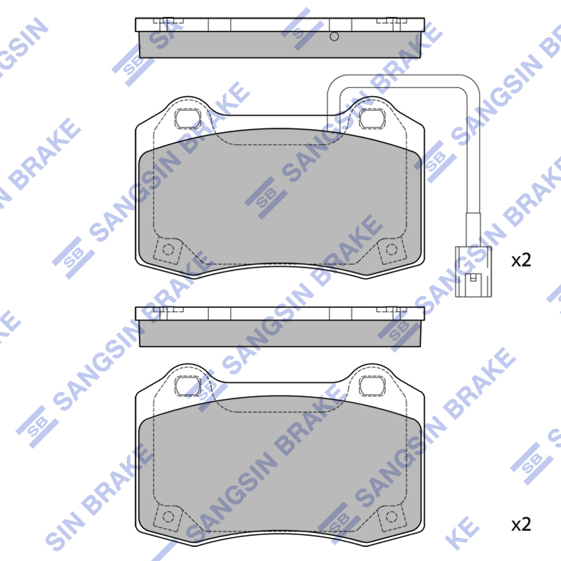 Передние тормозные колодки Sangsin SP2894