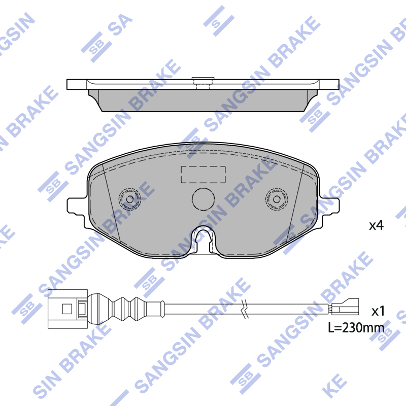 Передние тормозные колодки Sangsin SP2897
