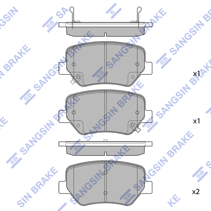 Передние тормозные колодки Sangsin SP2898