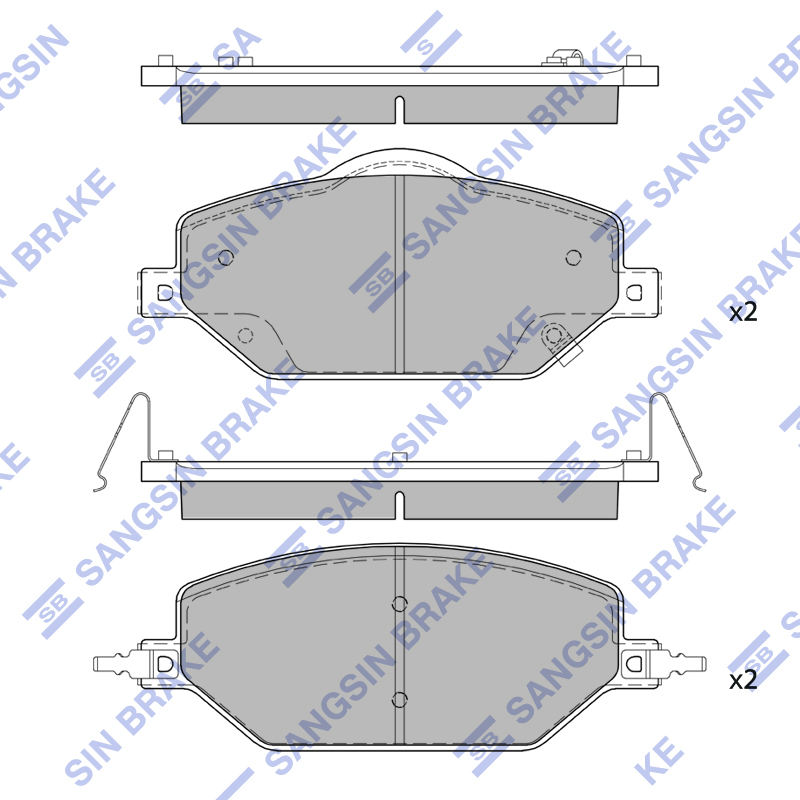 Передние тормозные колодки Sangsin SP2911