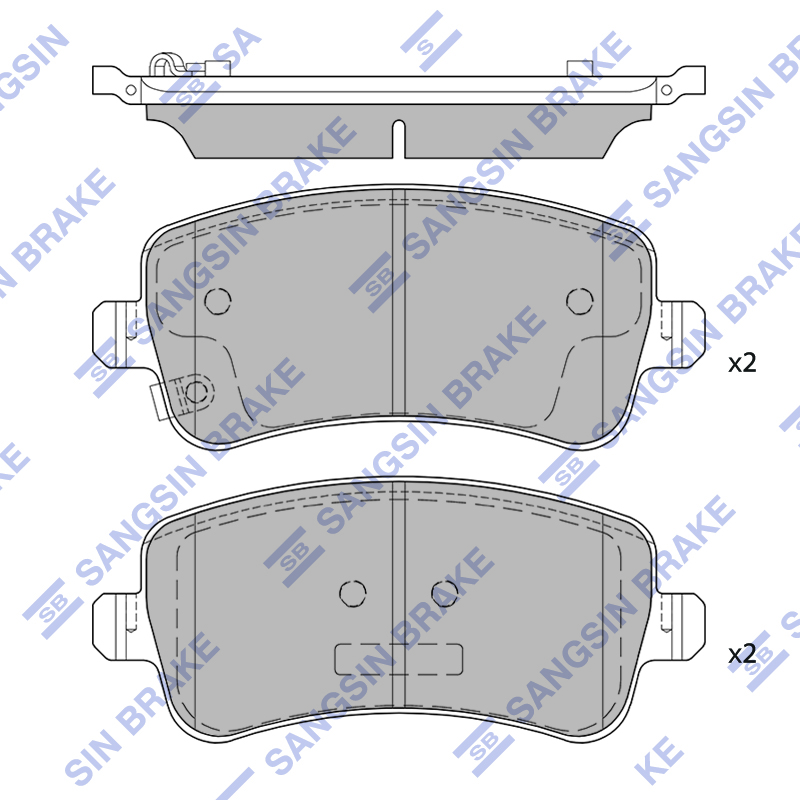 Передние тормозные колодки Sangsin SP2922