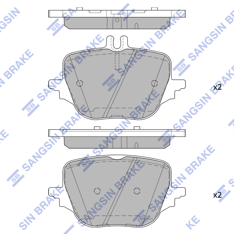 Передние тормозные колодки Sangsin SP2944