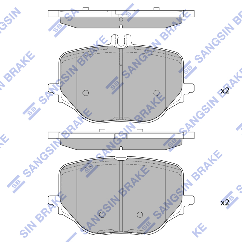 Передние тормозные колодки Sangsin SP2945