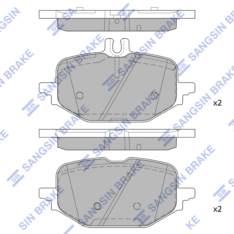 Передние тормозные колодки Sangsin SP2947