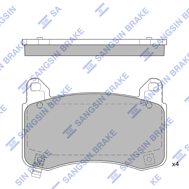 Передние тормозные колодки Sangsin SP2988