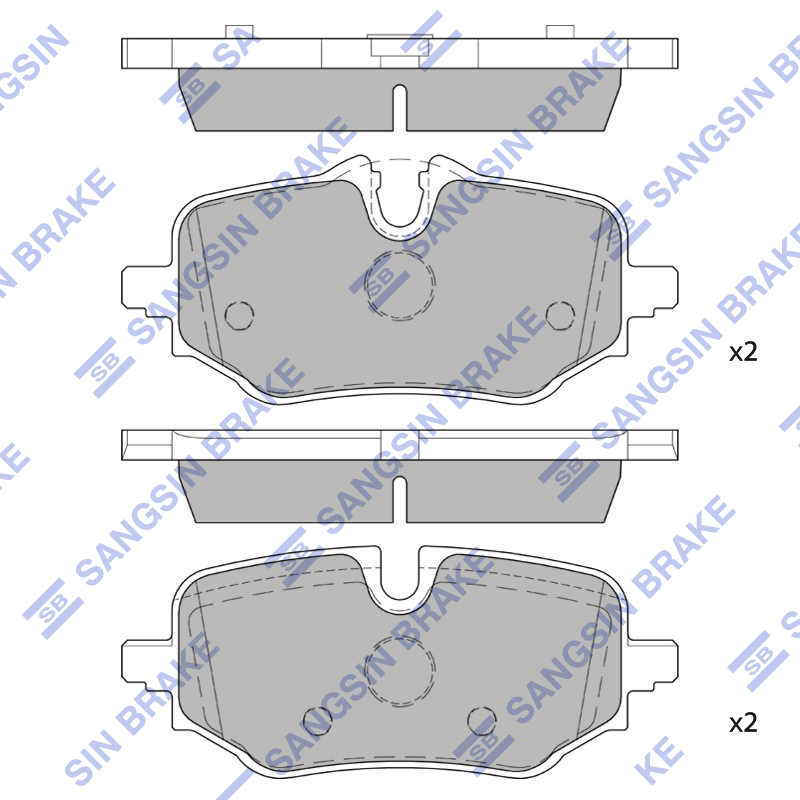 Передние тормозные колодки Sangsin SP3073