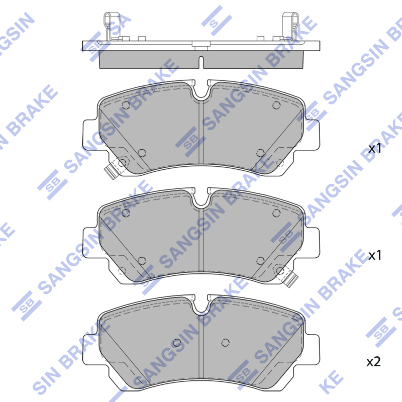 Передние тормозные колодки Sangsin SP3075