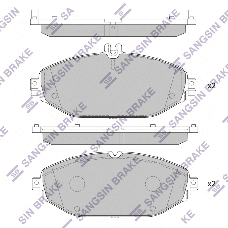 Передние тормозные колодки Sangsin SP4001