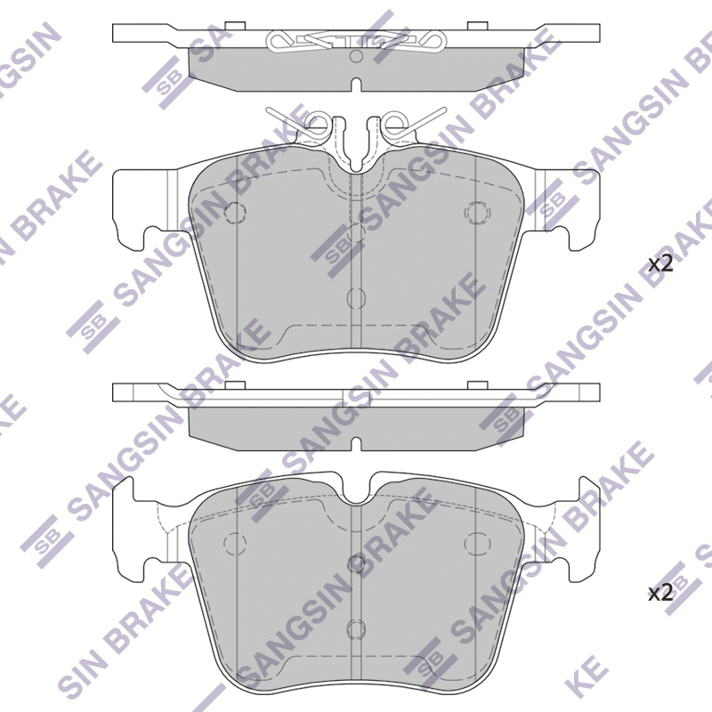 Задние тормозные колодки Sangsin SP4002