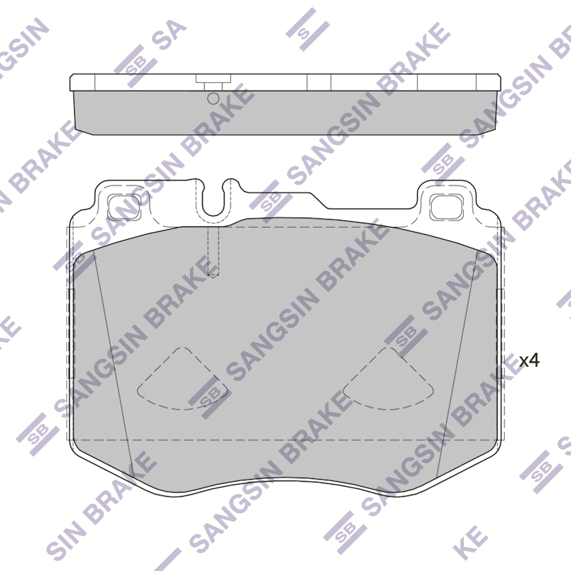 Передние тормозные колодки Sangsin SP4003