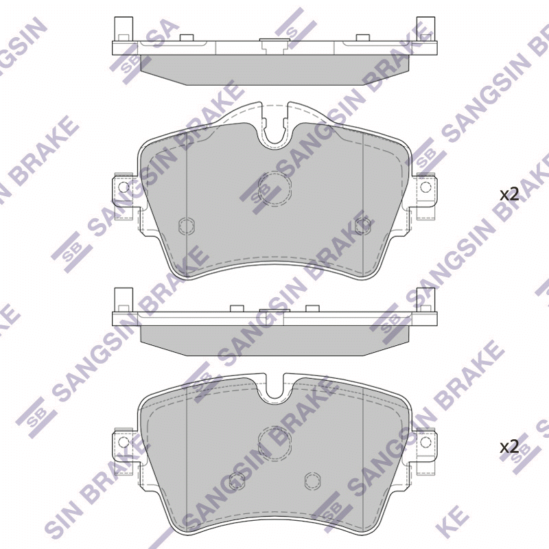 Передние тормозные колодки Sangsin SP4005
