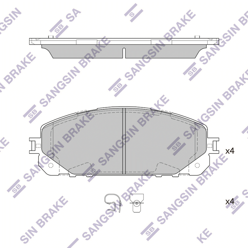 Передние тормозные колодки Sangsin SP4008A