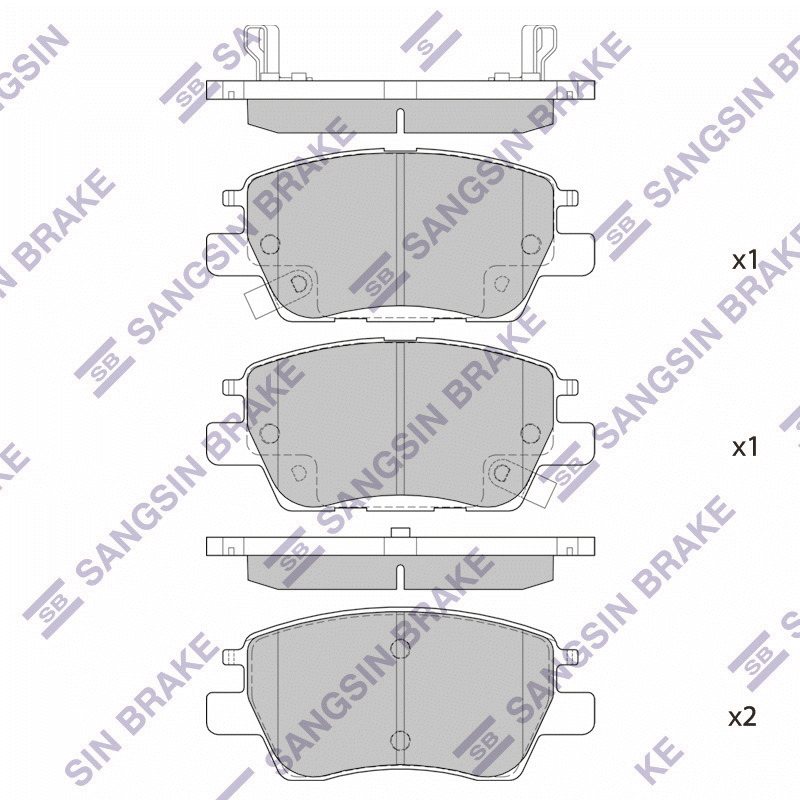 Передние тормозные колодки Sangsin SP4009