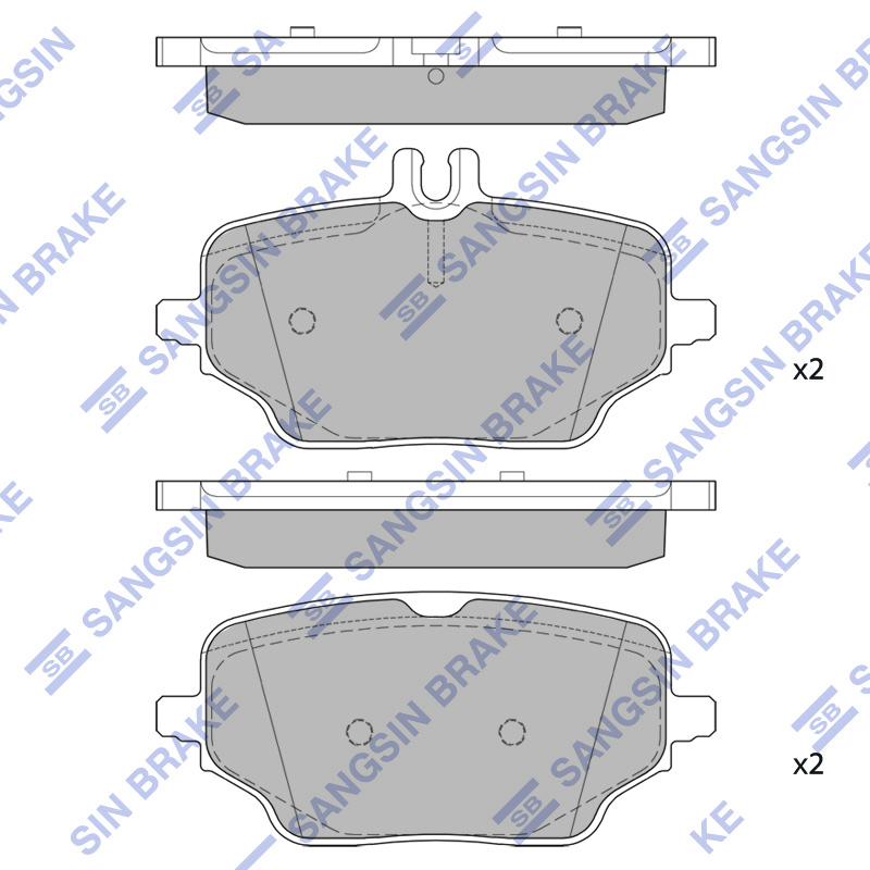 Задние тормозные колодки Sangsin SP4016