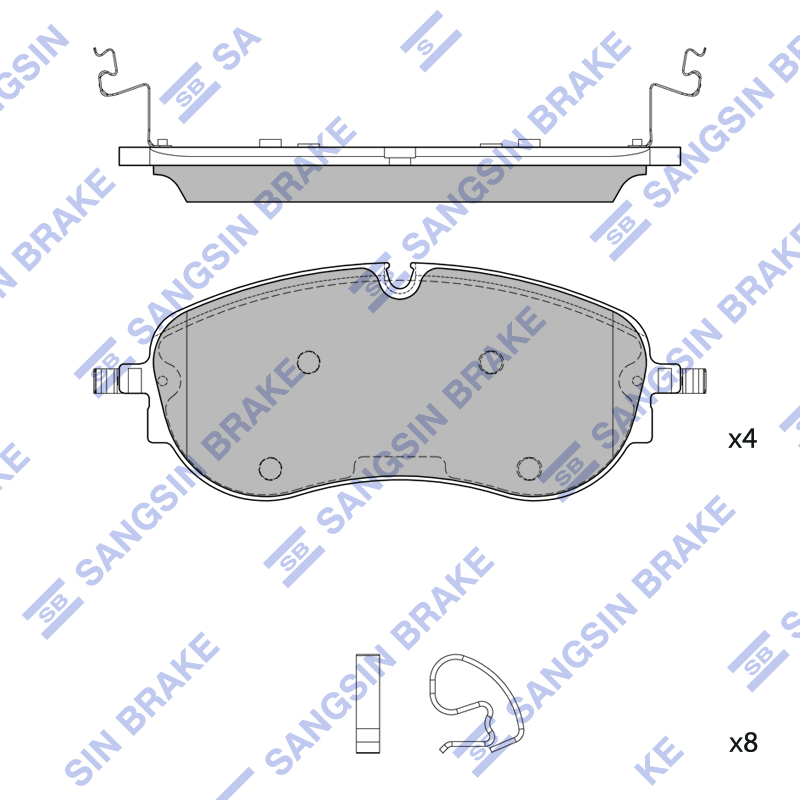 Передние тормозные колодки Sangsin SP4019