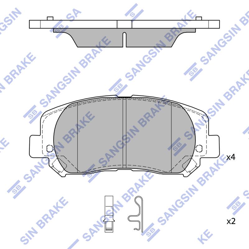 Передние тормозные колодки Sangsin SP4020