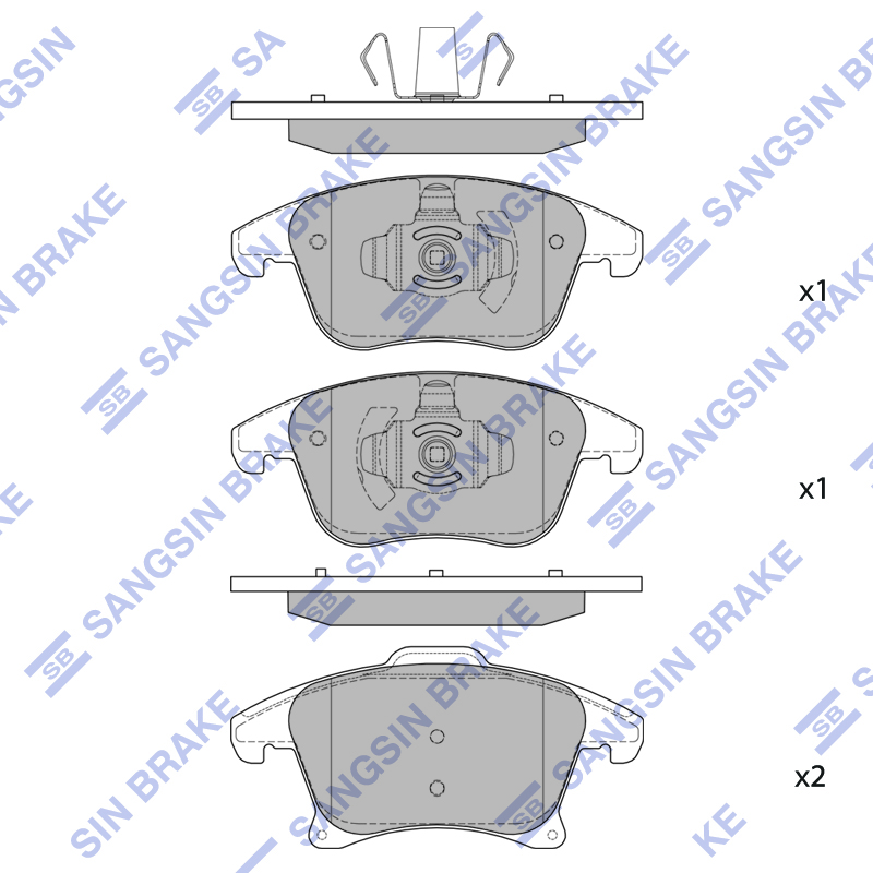 Передние тормозные колодки Sangsin SP4021