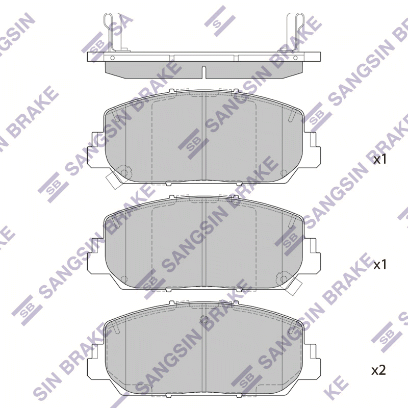 Передние тормозные колодки Sangsin SP4026