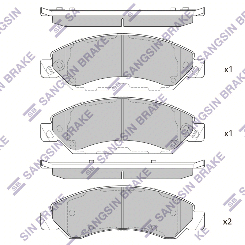Передние тормозные колодки Sangsin SP4027