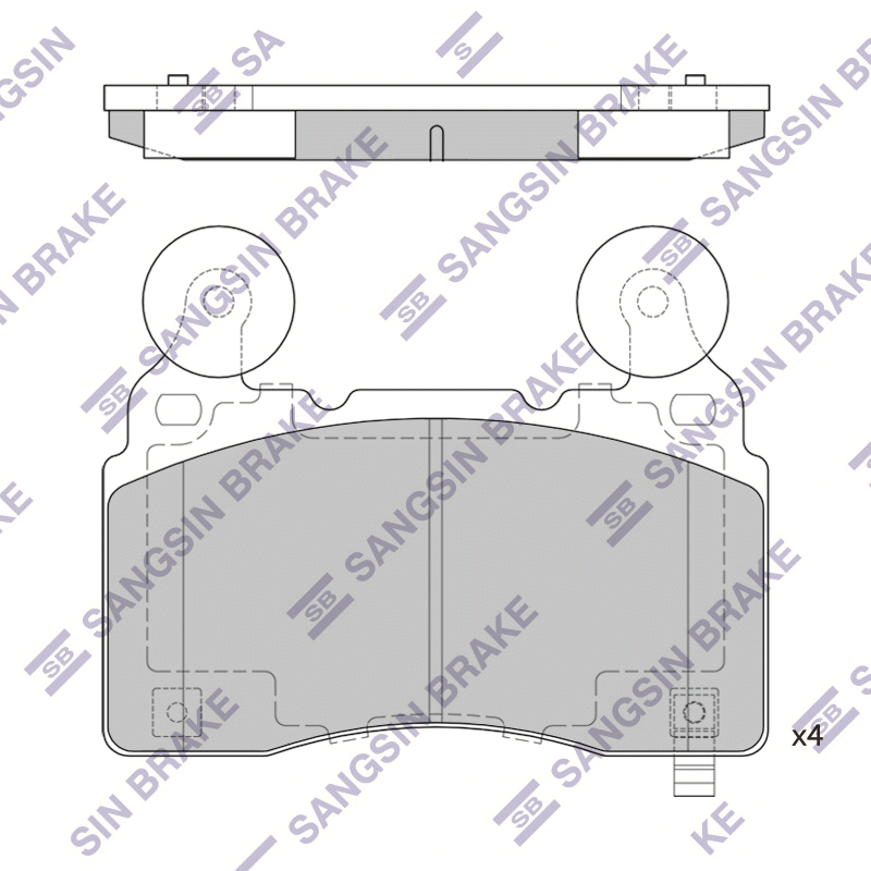 Передние тормозные колодки Sangsin SP4029