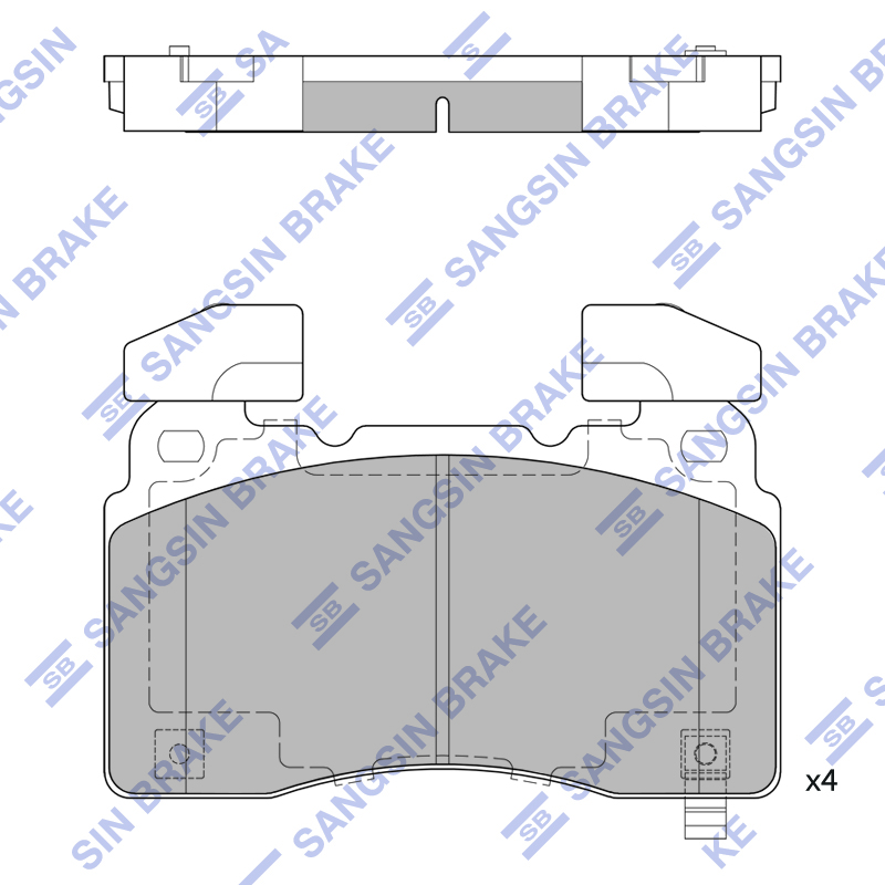 Передние тормозные колодки Sangsin SP4029A
