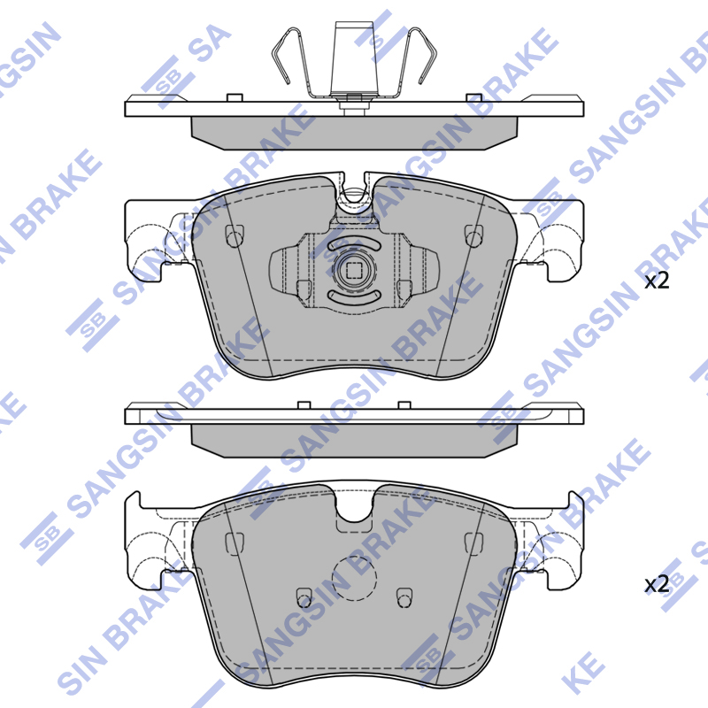 Передние тормозные колодки Sangsin SP4032A