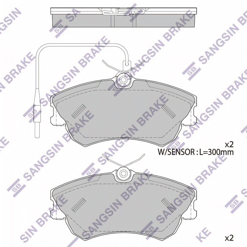 Передние тормозные колодки Sangsin SP4034