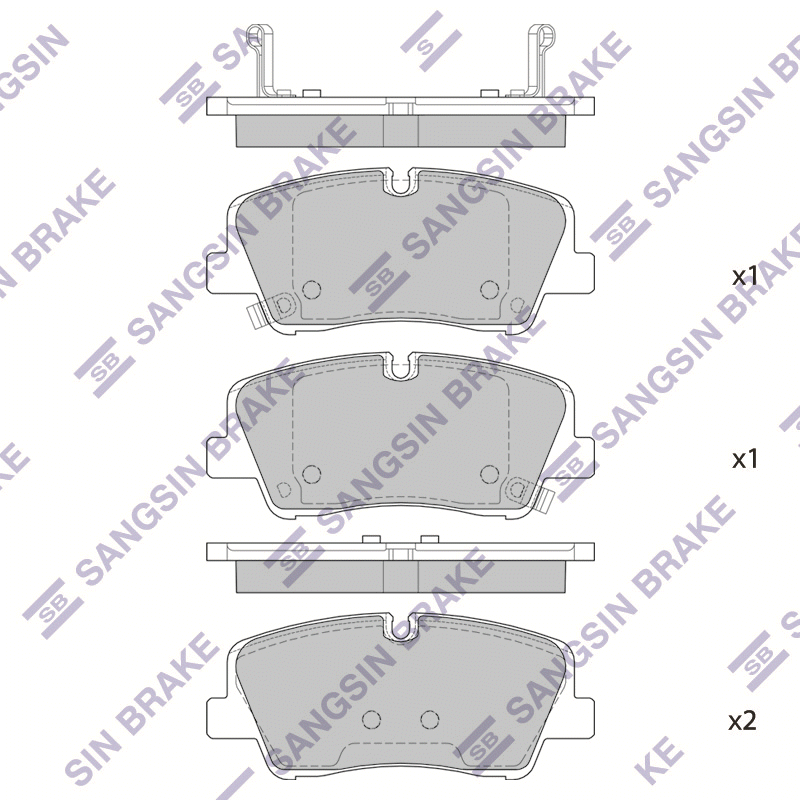 Передние тормозные колодки Sangsin SP4038