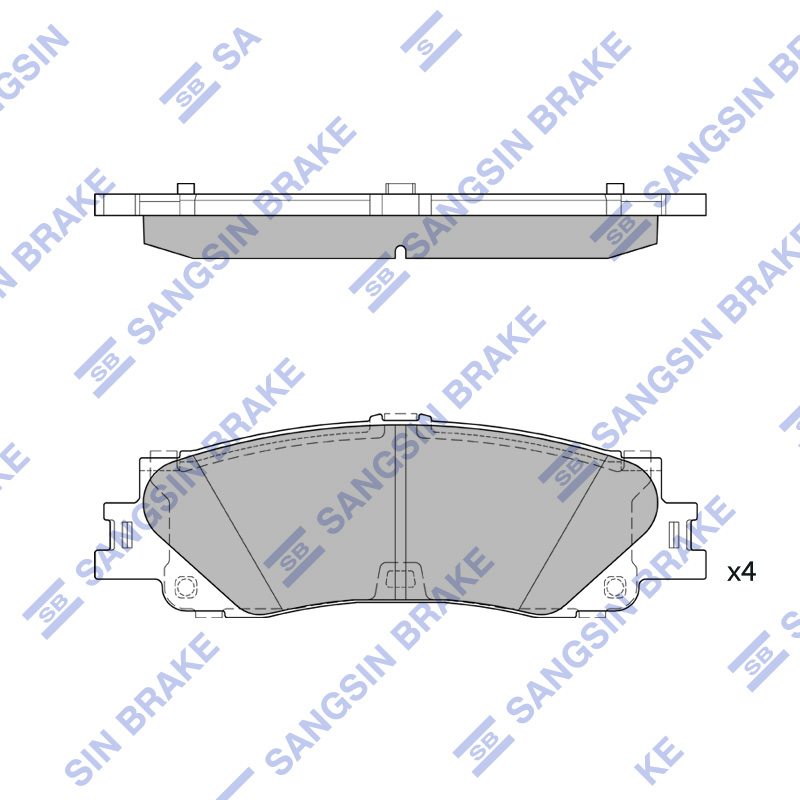 Задние тормозные колодки Sangsin SP4039