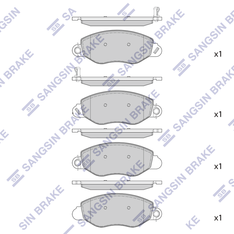 Передние тормозные колодки Sangsin SP4042