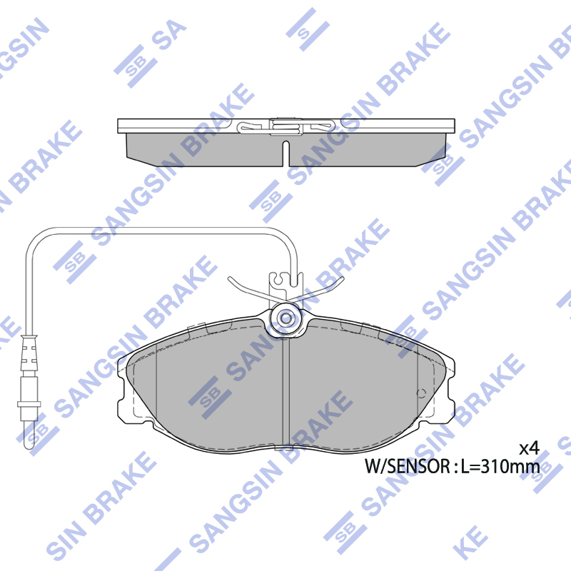 Передние тормозные колодки Sangsin SP4045