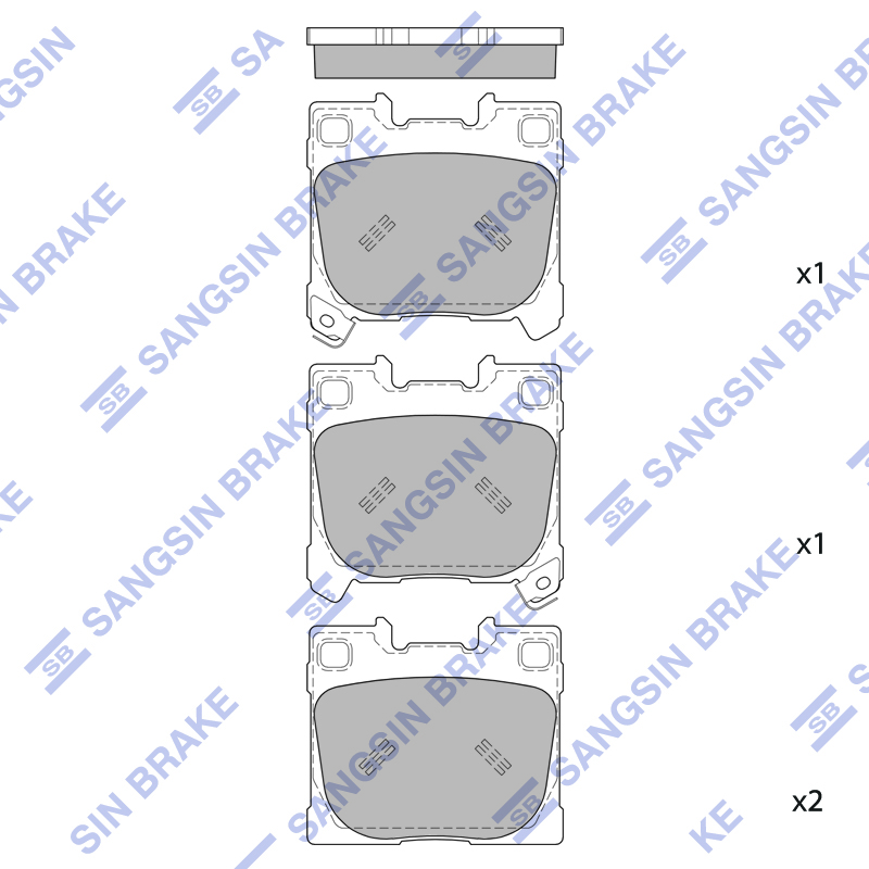 Передние тормозные колодки Sangsin SP4047