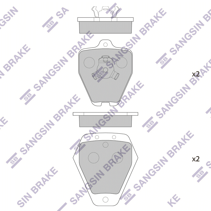 Передние тормозные колодки Sangsin SP4048