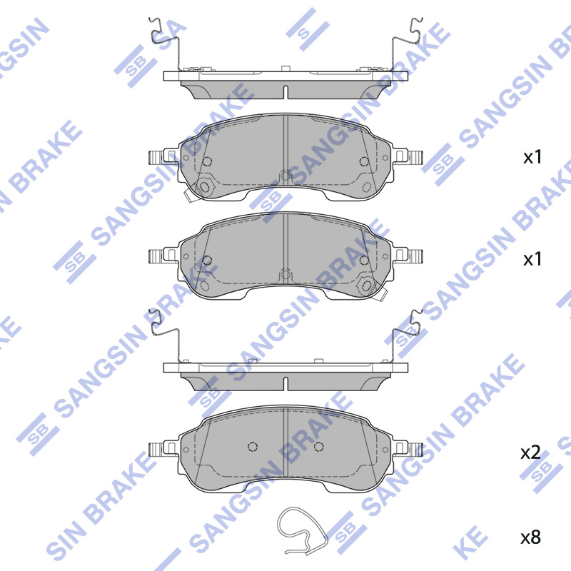 Задние тормозные колодки Sangsin SP4050