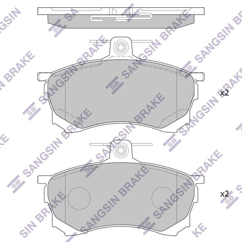 Передние тормозные колодки Sangsin SP4051