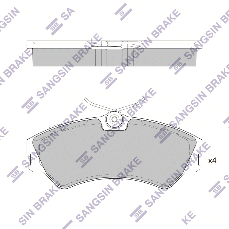 Передние тормозные колодки Sangsin SP4053