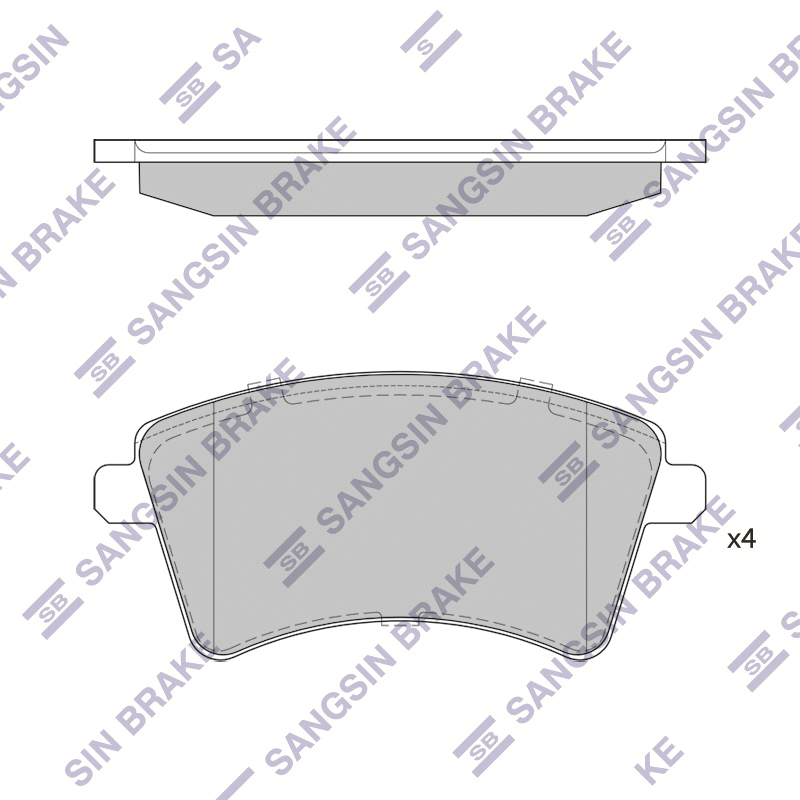 Передние тормозные колодки Sangsin SP4059
