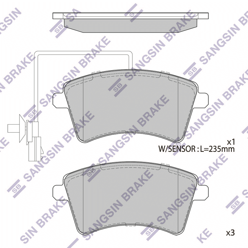 Передние тормозные колодки Sangsin SP4059A
