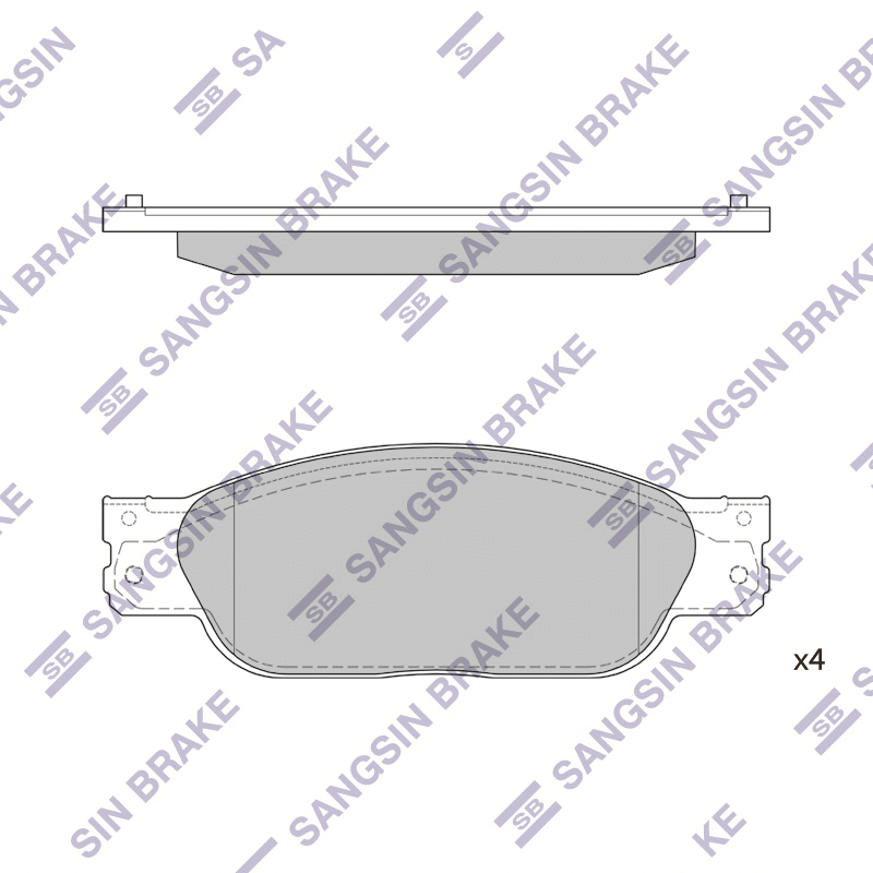 Передние тормозные колодки Sangsin SP4061